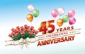 45 years anniversary Royalty Free Stock Photo