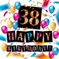 38 years anniversary, happy birthday Royalty Free Stock Photo