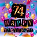 74 years anniversary, happy birthday