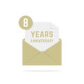 8 years anniversary icon missive in letter