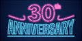 30 years anniversary illustration, banner, flyer, logo Royalty Free Stock Photo