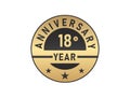 18 years anniversary image vector logotype