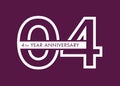 04 years anniversary image vector, 04th anniversary celebration logotype Royalty Free Stock Photo