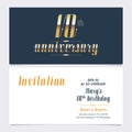 10 years anniversary invitation card vector design Royalty Free Stock Photo