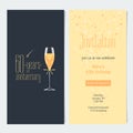 60 years anniversary invitation vector card Royalty Free Stock Photo