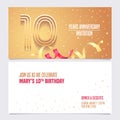 10 years anniversary invitation vector illustration. Design element Royalty Free Stock Photo