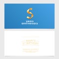 5 years anniversary invitation vector illustration. Design element with number Royalty Free Stock Photo