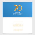 70 years anniversary invitation vector illustration. Design element with number Royalty Free Stock Photo