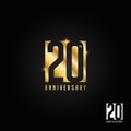 20 years anniversary logo, icon and symbol vector illustration Royalty Free Stock Photo