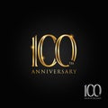 100 years anniversary logo, icon and symbol vector illustration