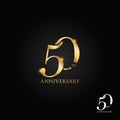 50 years anniversary logo, icon and symbol vector illustration