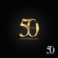 50 years anniversary logo, icon and symbol vector illustration