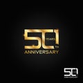 50 years anniversary logo, icon and symbol vector illustration