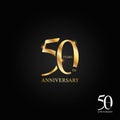 50 years anniversary logo, icon and symbol vector illustration Royalty Free Stock Photo