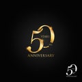 50 years anniversary logo, icon and symbol vector illustration