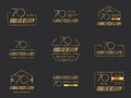 70 years anniversary logo set. Royalty Free Stock Photo