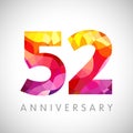 52 years anniversary logo