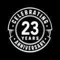 23 years anniversary logo template. 23rd vector and illustration.
