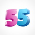 55 years anniversary logo