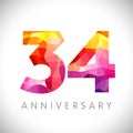 34 years anniversary logo