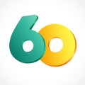 60 years anniversary logo Royalty Free Stock Photo