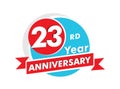 23 years anniversary logotype. Celebration 23rd anniversary celebration design