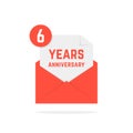 6 years anniversary missive in orange letter