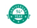 94 years anniversary Modern Badges