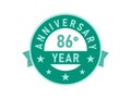 86 years anniversary Modern Badges
