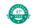 67 years anniversary Modern Badges