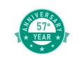 57 years anniversary Modern Badges