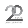 20 years anniversary symbol Royalty Free Stock Photo