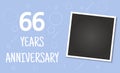 66 years anniversary photo frame card.