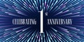 1 years anniversary vector icon, banner Royalty Free Stock Photo