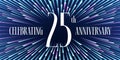 25 years anniversary vector icon, banner Royalty Free Stock Photo