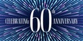 60 years anniversary vector icon, banner Royalty Free Stock Photo