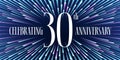 30 years anniversary vector icon, banner Royalty Free Stock Photo