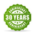 30 years anniversary vector icon Royalty Free Stock Photo