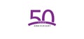 50 years anniversary vector icon, logo. Design element with graphic sign