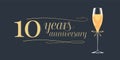 10 years anniversary vector icon, logo Royalty Free Stock Photo