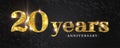 20 years anniversary vector icon, symbol, logo. Graphic background Royalty Free Stock Photo