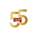 55 Years Anniversary Vector Template Design Illustration