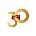 30 Years Anniversary Vector Template Design Illustration Royalty Free Stock Photo