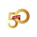 50 Years Anniversary Vector Template Design Illustration Royalty Free Stock Photo