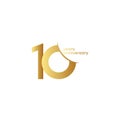 10 Years Anniversary Vector Template Design Illustration Royalty Free Stock Photo