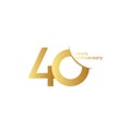 40 Years Anniversary Vector Template Design Illustration