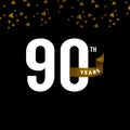 90 Years Anniversary Vector Template Design Illustration Royalty Free Stock Photo
