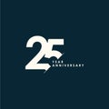 25 Years Anniversary Vector Template Design Illustration