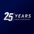 25 years anniversary vector template design illustration Royalty Free Stock Photo