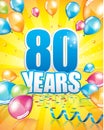 80 years birthday card